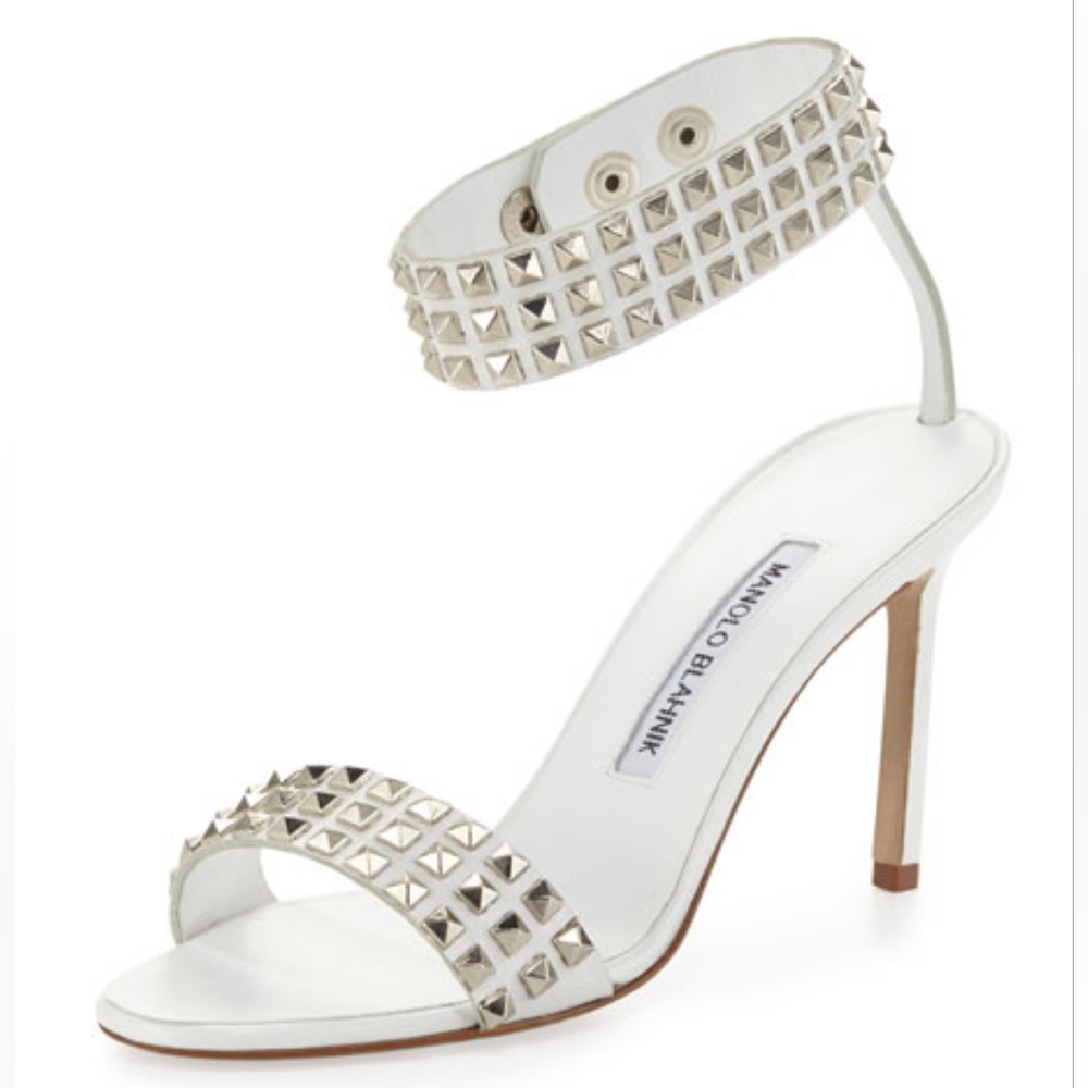 Manolo Blahnik Rocco Studded-Toe Sandal